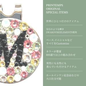 ゴルフマーカー イニシャル スワロフスキー ミ...の詳細画像2