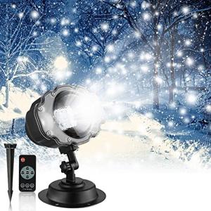 Syslux LED クリスマス プロジェクター 投影ランプ イルミネーションライト ステージライト クリスマス飾りライト  雪落下プロジェクターラン