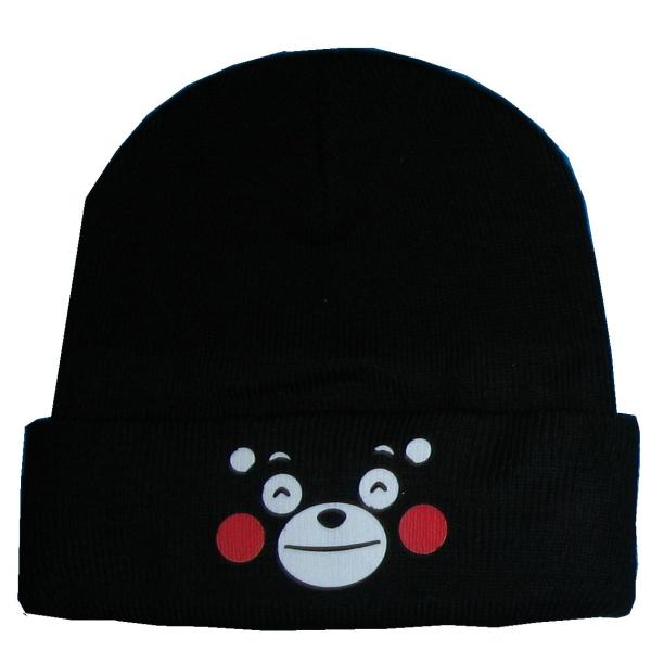 くまもんニット帽　黒