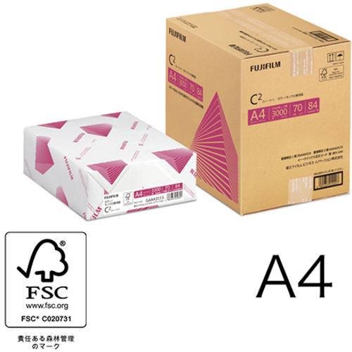 A4コピー用紙 C2 3000枚/3冊/箱 ZGAA0310 富士フィルムBI