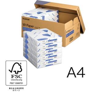 A4コピー用紙 W-Paper 5000枚/10冊/箱フタ式 ZGAA1372 富士フィルムBI