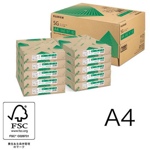 A4コピー用紙 SG リサイクル 5000枚/10冊/箱 ZGAA0844 富士フィルムBI