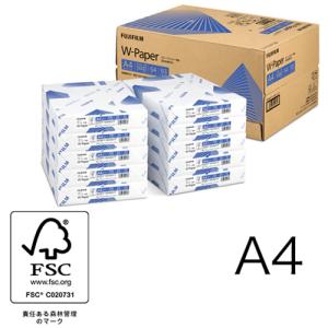 A4コピー用紙 W-Paper 5000枚/10冊/箱 ZGAA1280 富士フィルムBI