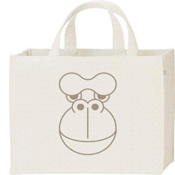 ゴリラ（ファニーフェイス・ごりら）/キャンバスバッグ・スクエア　カレッジバッグ