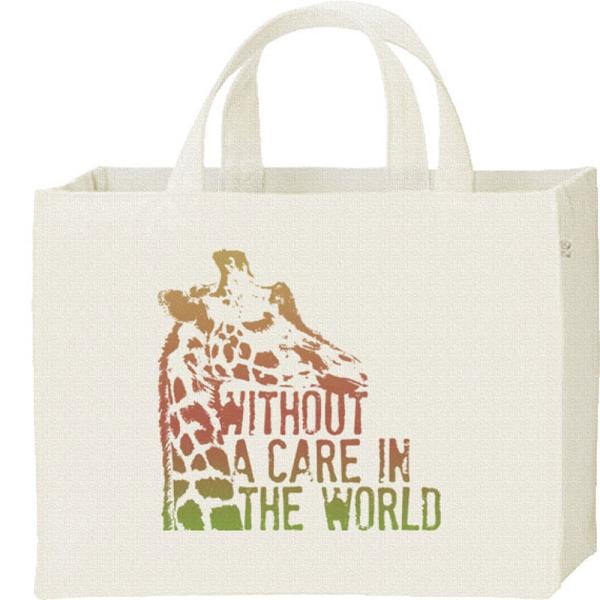 キリン（呑気だね）きりん/キャンバスバッグ・スクエア　カレッジバッグ