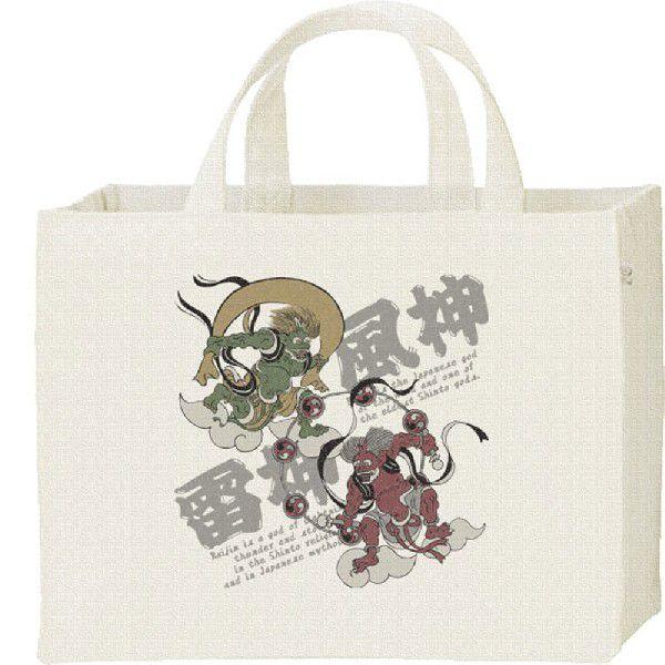 風神・雷神（ふうじん・らいじん）/キャンバスバッグ・スクエア　カレッジバッグ