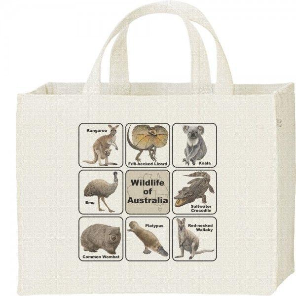オーストラリアの野生動物/キャンバスバッグ・スクエア　カレッジバッグ