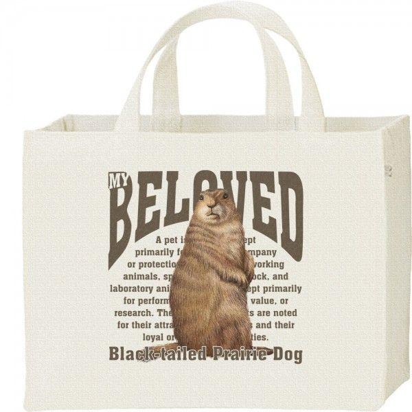 オグロ プレーリードッグ/ペット シリーズ/キャンバスバッグ・スクエア　カレッジバッグ