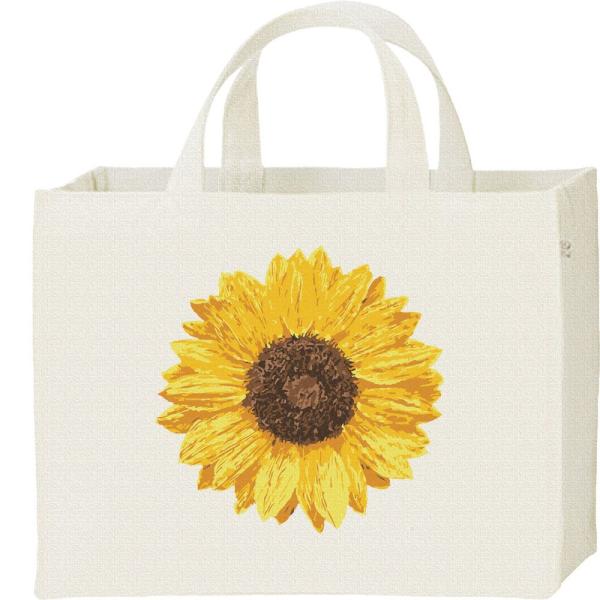 向日葵（ヒマワリ）/キャンバスバッグ・スクエア　カレッジバッグ