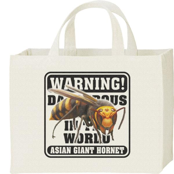 オオ スズメバチ（蜂）危険生物シリーズ/キャンバスバッグ・スクエア　カレッジバッグ
