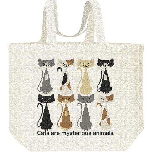 猫（ミステリアス キャット）/キャンバスバッグ・L　エコバッグ