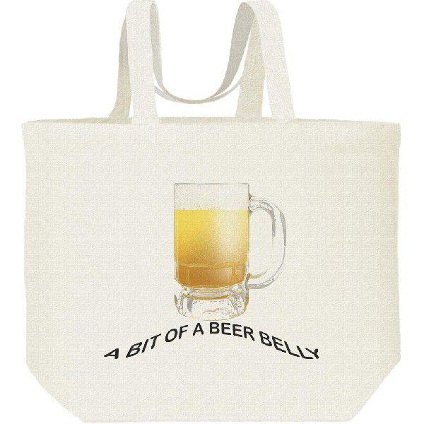 ビアジョッキ（ちょっとビールっ腹）/キャンバスバッグ・L　エコバッグ