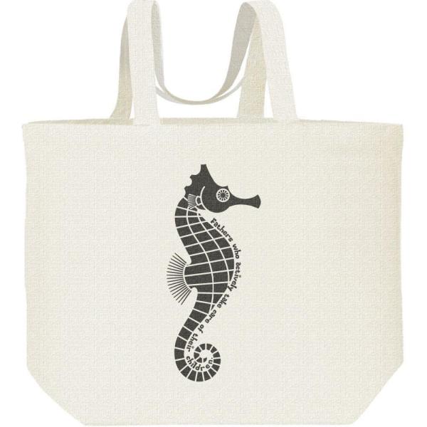 タツノオトシゴ（お父さんは育メン）/キャンバスバッグ・L　エコバッグ