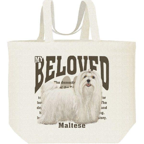 マルチーズ（愛犬シリーズ）/キャンバスバッグ・L　エコバッグ