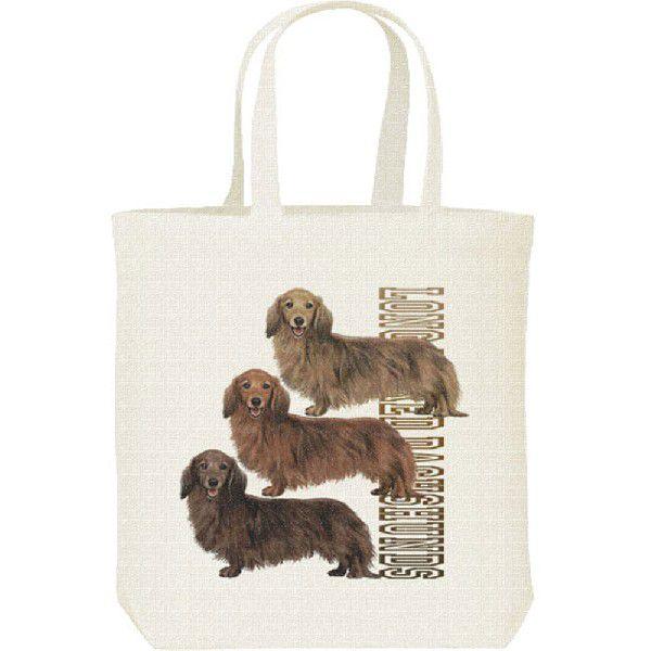 ミニチュア ダックスフンド（三色ダックス）犬/キャンバスバッグ・M　トートバッグ