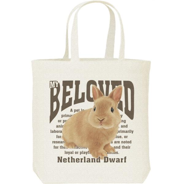 ネザーランド ドワーフ（兔）うさぎ（ペット シリーズ）/キャンバスバッグ・M　トートバッグ