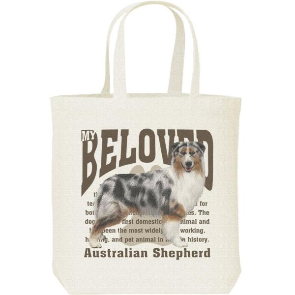 オーストラリアン シェパード（愛犬シリーズ）/キャンバスバッグ・M　トートバッグ