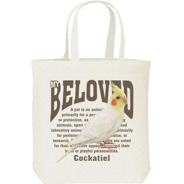 オカメ インコ・ルチノー/鳥/ペット シリーズ/キャンバスバッグ・M　トートバッグ