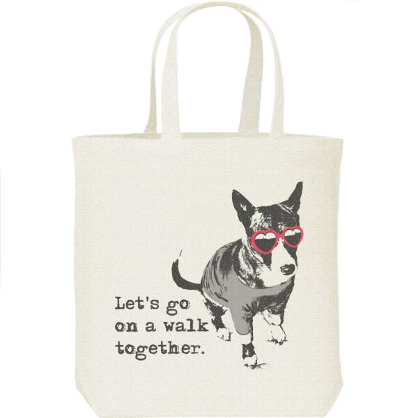 サングラス犬（一緒に散歩に行こう）＜JamJam＞/キャンバスバッグ・M　トートバッグ
