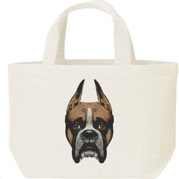 ボクサー（犬）の顔/キャンバスバッグ・S　ランチバッグ