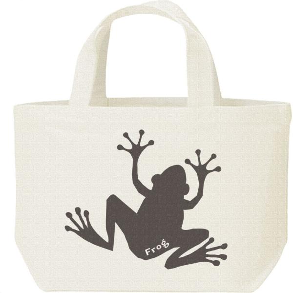 カエル（蛙シルエット）/キャンバスバッグ・S　ランチバッグ