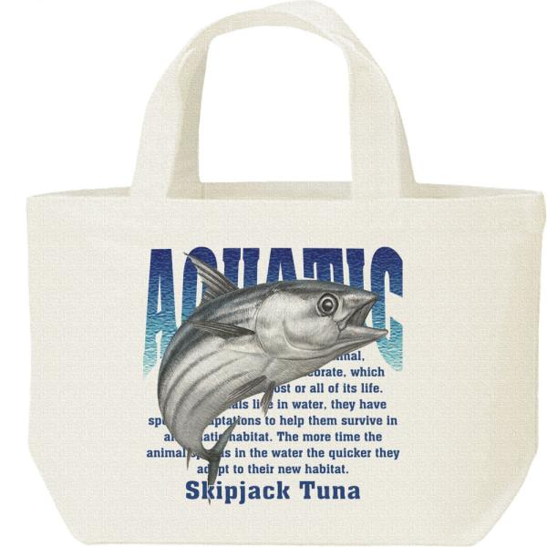鰹(カツオ)水棲生物シリーズ/キャンバスバッグ・S　ランチバッグ