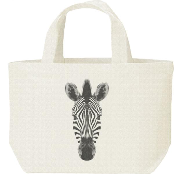 シマウマの顔/キャンバスバッグ・S　ランチバッグ