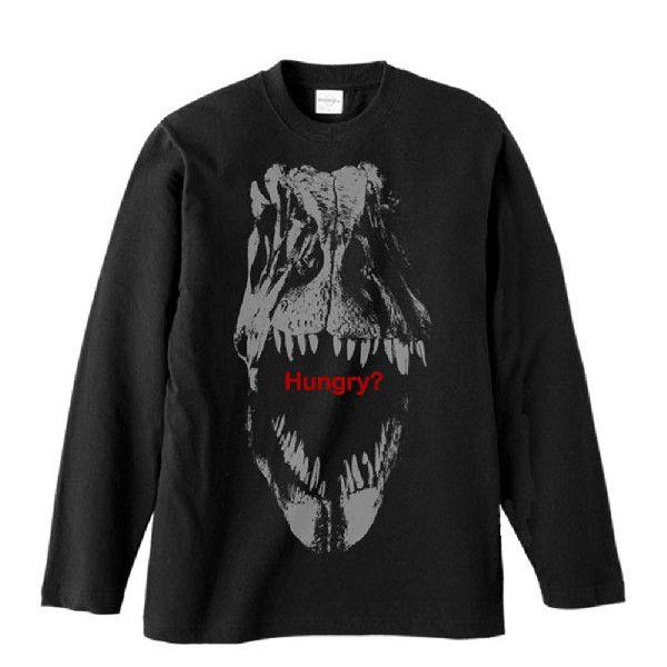 恐竜の頭骨（ティラノザウルス・レックス）化石/長袖Ｔシャツ