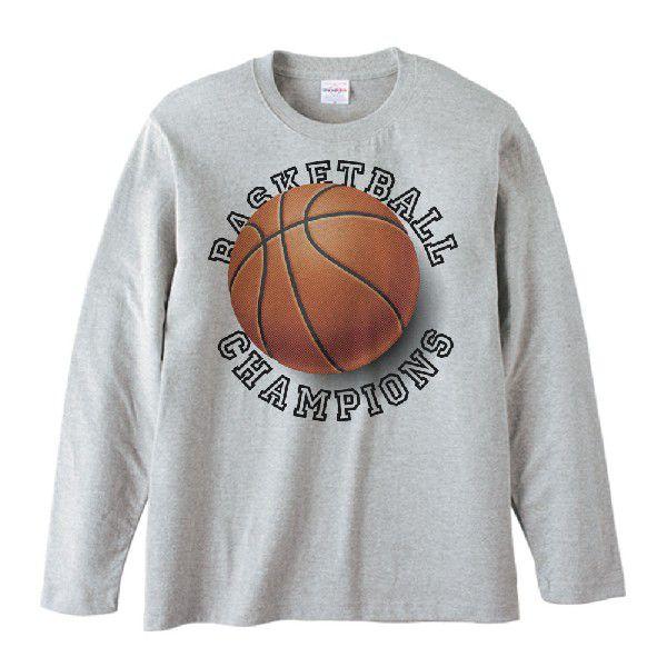 バスケットボール（トロンプルイユ）バスケ/長袖Ｔシャツ