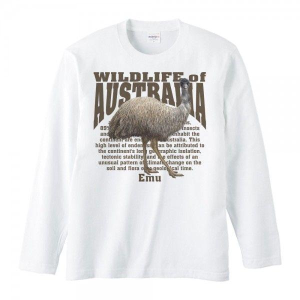 エミュー（オーストラリアの生物）/長袖Ｔシャツ