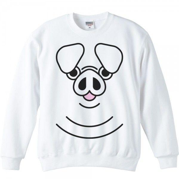 ブタ（豚）ファニーフェイス・ぶた/トレーナー