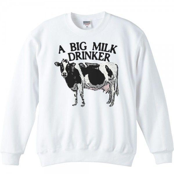 牛（ホルスタイン）ミルク大好き/トレーナー