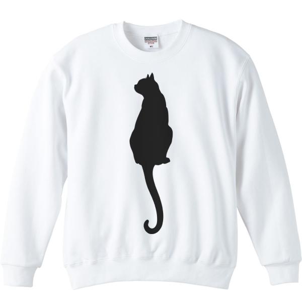 猫シルエット（後ろ姿）/トレーナー