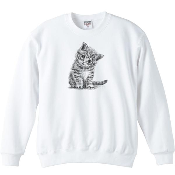 子猫（デッサン風 小猫）/トレーナー
