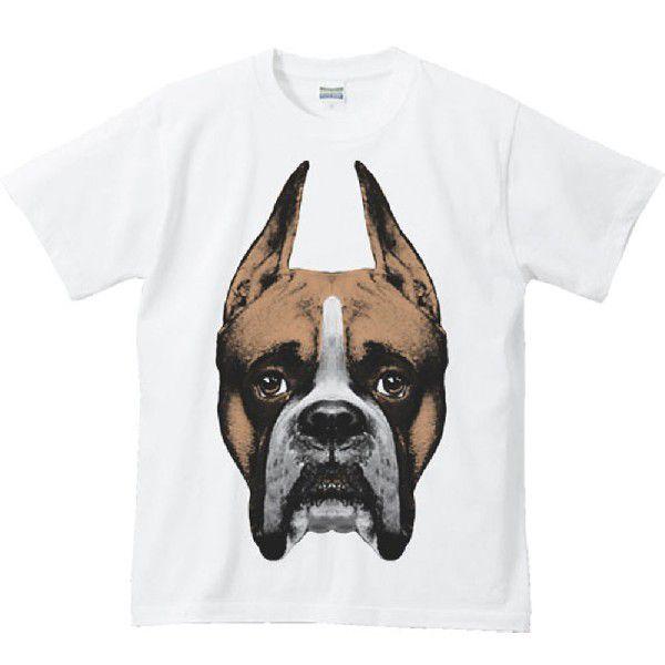 ボクサー（犬）の顔/半袖Ｔシャツ　　