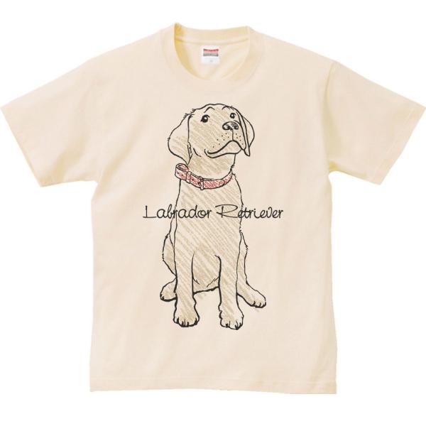 ラブラドール レトリバー（クレヨンタッチ）犬/半袖Ｔシャツ　　