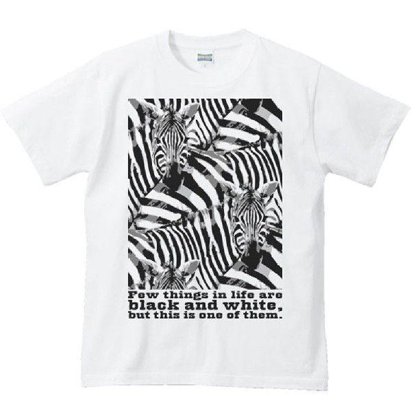 シマウマの群れ（白黒つけられる縞馬）/半袖Ｔシャツ　　