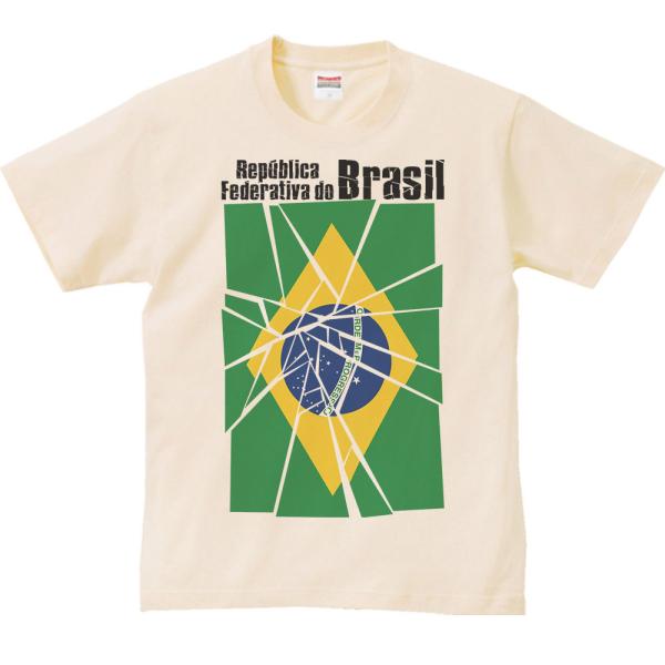 ブロークン・ブラジル国旗/半袖Ｔシャツ　　