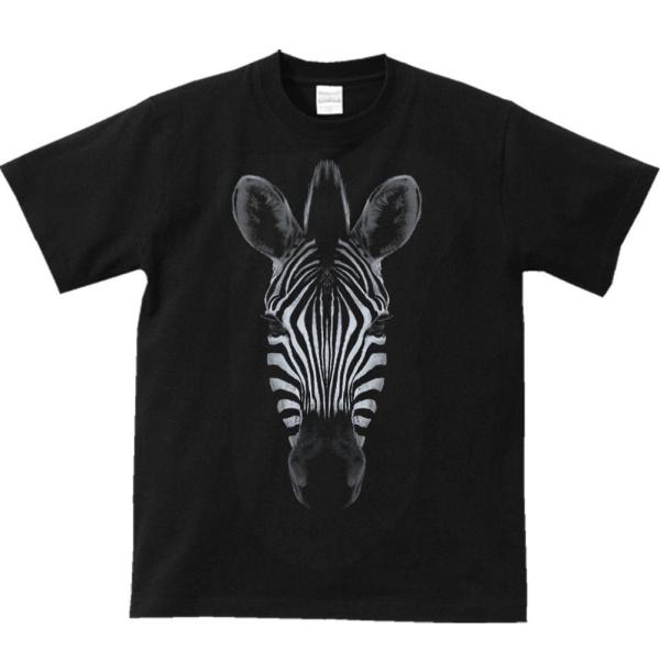 シマウマの顔/半袖Ｔシャツ　　