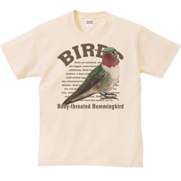 ノドアカ ハチドリ（喉赤蜂鳥）鳥シリーズ/半袖Ｔシャツ