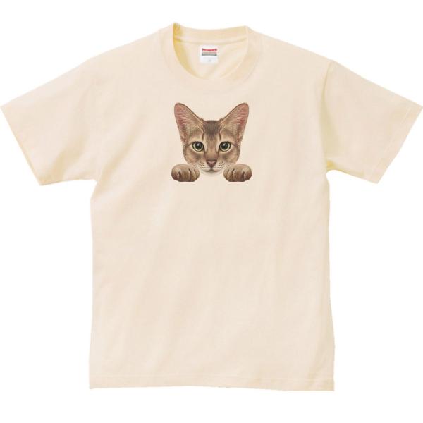 猫の顔・ティックドタビー（アビシニアン）/半袖Ｔシャツ