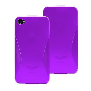 Maclove iPhone4用PCハードケース Challenger case Silver Light パープル｜printus