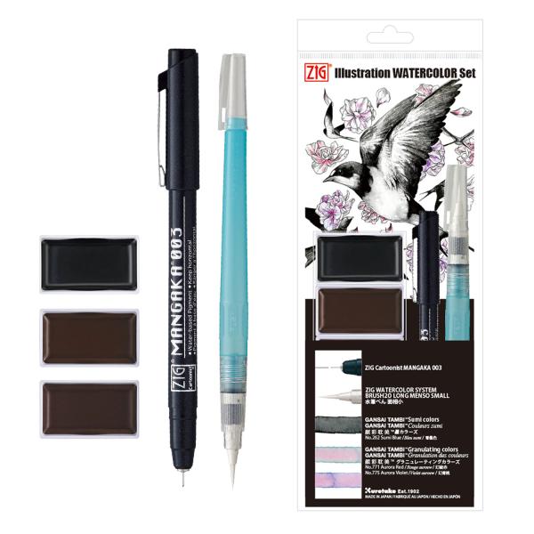 本日ポイント10倍 呉竹 Kuretake ZIG ILLUSTRATION WATERCOLOR ...