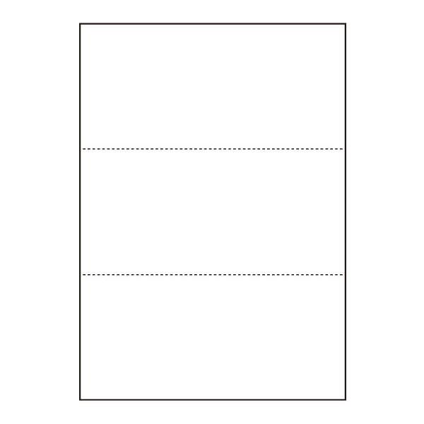 プリンタ帳票カット紙 汎用マルチカット 業務用 白紙 A4 3分割 穴無し 500枚×5冊セット S...