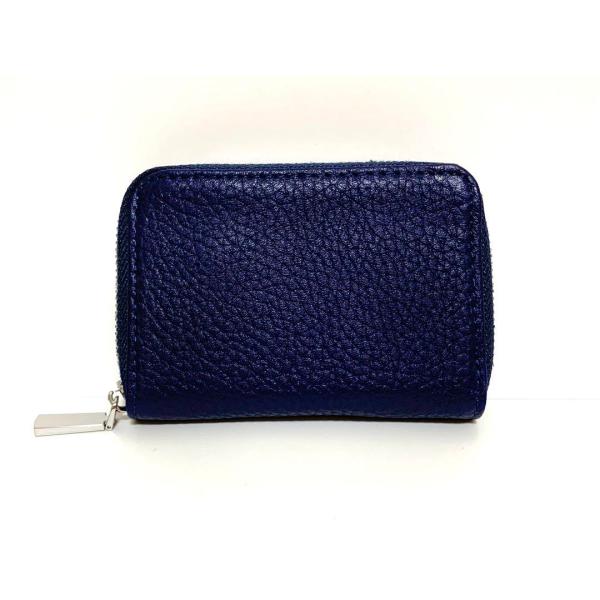 イタリアンレザー小銭入れ 本革 コインケース ラウンドファスナー キーチェーン付 メンズ レディース...