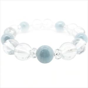 天然石 ターコイズ 12月 誕生石 ブレスレット 五芒星 水晶 数珠ブレス