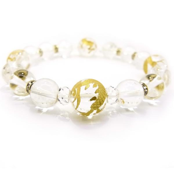 四神獣 ブレスレット 天然石 水晶 四神水晶 数珠ブレス パワーストーン メンズ　レディース お守り...