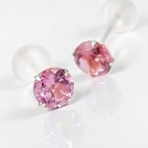 Pt900 プラチナ キュービックジルコニア ピアス 4mm プラチナ900 製 ブラックキュービックジルコニア シンプル スタッド
