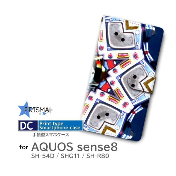 AQUOS sense8 ケース TIN TOYS SH-54D SHG11 SH-R80 手帳型 ...