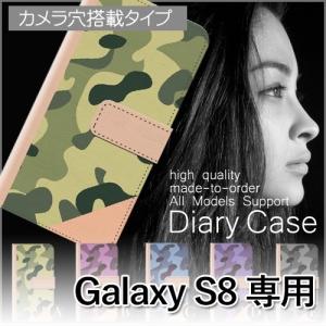 Galaxy S8 ケース 手帳型 スマホケース SC-02J SCV36 迷彩 sc02j scv36 ギャラクシー / dc-140｜prisma